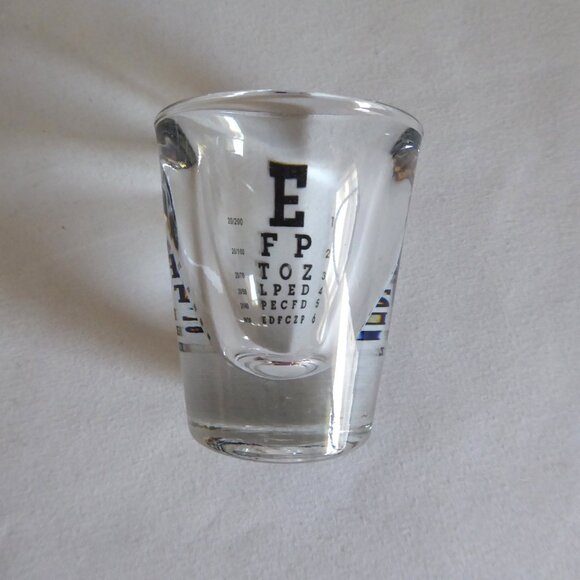RESTORATION HARDWARE EYE CHART SHOT GLASS SET OF 4 NOVELTY BARWARE - Picture 3 of 7